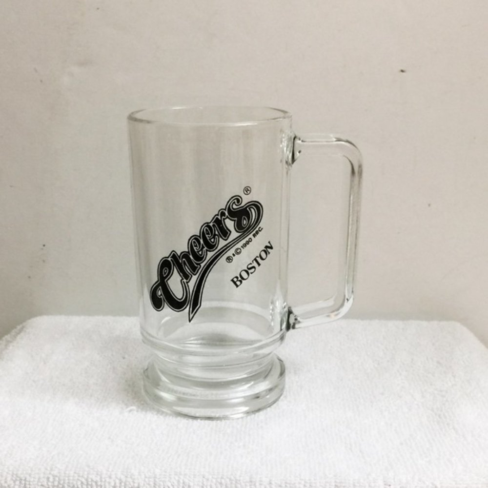 Vintage Cheers Boston Clear Glass Beer Mug 1990 RRC